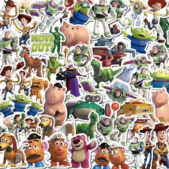 10/30/50pcs Disney Risanke Toy Story Nalepke Woody Buzz Lightyear Nalepke, Laptop Skateboard Telefon Kolo Kawaii Decals Igrače Darilo Slike