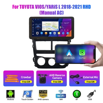 10.33 Palčni avtoradia Za TOYOTA VIOS 2018-2021 2Din Android Jedro Octa Avtomobilski Stereo sistem DVD GPS Navigacija Igralec QLED Zaslon Carplay Slike