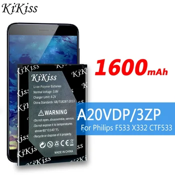 100% NOV Visoke Kakovosti 1600mAh A20VDP/3ZP Baterija Za PHILIPS Xenium X332 F533 K700 X703 E320 K600 X503 F322 F511 X223 Pametni telefon Slike