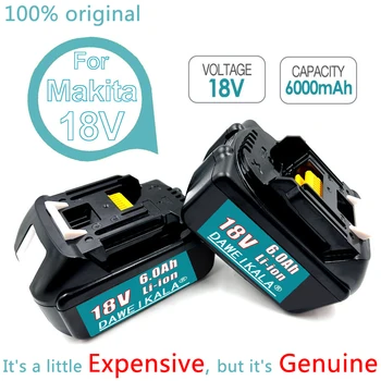 100% prvotne Makita 18V 6.0 Ah akumulatorska električno orodje, baterije z LED litij-ionska zamenjava LXT BL1860B BL1860 BL1850 Slike