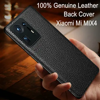 100% Resnična Primeru Za Xiaomi Mi 12 12X Mi12 Pro 12S Luksuzni Litchi Usnje Teksturo Odbijač Zadnji Pokrov Za Xiaomi Mi Mix 4 Lupini Slike
