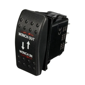 10X 12V 20A Vitel V Vitel Ven, ON-OFF-NA Rocker Switch 7 Pin LED RDEČE Slike
