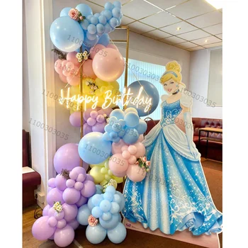 111pcs Disney Princesa Teme Rojstni dan Baloni Garland Kit Maca Latex Balonov, Otroci, Dekleta Rojstni dan Okraski Globo Slike