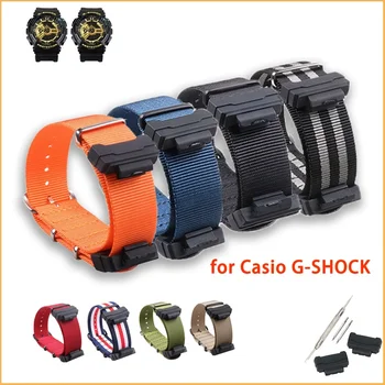 16 mm Najlon jermenčki za Casio G-SHOCK GA100 GA200 GLX5600 G5600e DW5600/5610 DW6900 G8900 GLS100 Smolo Adapter Watch Band Slike