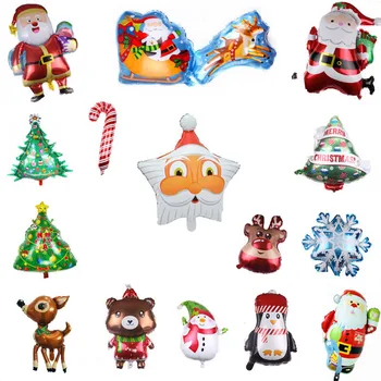 1pcs Velikosti Božično Drevo Santa Claus Snežaka, Baloni, Igrače, Božični Okraski Za Dom iz Aluminija Folija Balon Slike