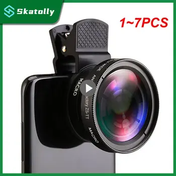 1~7PCS Funkcije Mobilnega Telefona Objektiv 0.45 X širokokotni M & 12,5 X Makro Objektiv Kamere Univerzalno za Android Telefon Slike