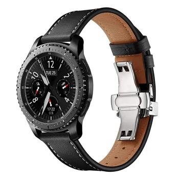 20 22 mm aktivna 2 Prestavi S3 Mejo za Samsung galaxy watch band 46mm 42mm Pravega Usnja trak za huawei watch gt 2 Zapestnica Slike
