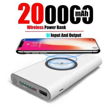 200000mAh Moči Banke dvosmerna Brezžična Hitro Polnjenje Powerbank Prenosni Polnilec Tip-C Zunanje Baterije Za IPhone 15 14 Samsung Slike