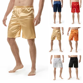 2023 Moda za Moške Tanke Svoboden Svilene Hlače Poleti Hitro Suho Dihanje Priložnostne Hlače Pajama Plažo Joggers Športnih Moških Oblačil Slike