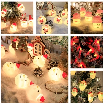 2023 NOVO 2m 3m Santa Claus Lučka Niz Polje Baterije Barva Led Luči Božično Drevo Božično Okrasnih Luči na Debelo Slike