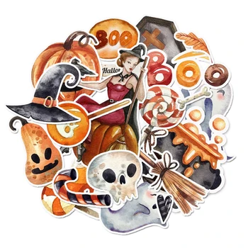 22pcs Sablastan Halloween Nalepke Srčkan Nalepko Set za Laptop, Telefon Primeru, Steklenico Vode, List, DIY Obrti Slike