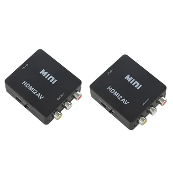 2X Mini 1080P HDMI, Kompozitni, da RCA Audio Video AV CVBS Pretvornik Napajalnik za HDTV Slike