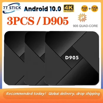 3Pcs/Veliko Android Smart TV Box 4k Smart S905L 4GB 32GB Android 10.0 D905 TV Okno v 24 urah, da Pošljete Brezplačna Dostava Slike