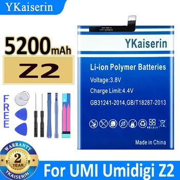 5200mAh YKaiserin Baterija za UMI Umidigi Z2 Bateria Slike