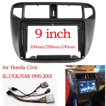 9-palčni Avto Fascijo Radio Plošča za Honda Civic (EJ/EK/EM) 1995-2001 Armatura za Vgradnjo Namestite Adapter Facia Konzole Okvirju Tablice Trim Pokrov Slike