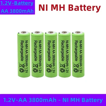 AA nikljevega vodika baterijo za ponovno polnjenje, 1,2 V, 3800mAh, visoko zmogljiva, trpežna, ki je pogosto uporabljana za miši, alarm ure, igrače, itd. Slike
