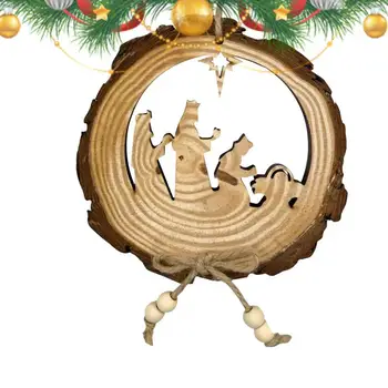 Božično Drevo Obesek Ustvarjalno In Zabavno Božični Okraski Trpežne Lesene Božič Obeski Za Prijatelje, Družino, Sodelavci, Slike