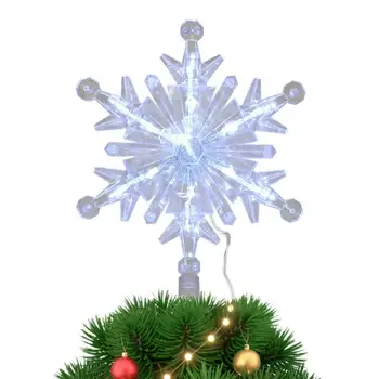 Božično Drevo Pokrivalo LED Osvetljeno Snežinka LED Božično Dekoracijo Doma Snežinka Lučka za Novo Leto Doma, na Prostem Slike