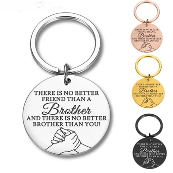 Brat Keychain Darilo za Brata, Prijatelja BFF Ključnih Verige Big Brother Darila za Moške Malo Brat za Rojstni dan Darila Key Ring Slike