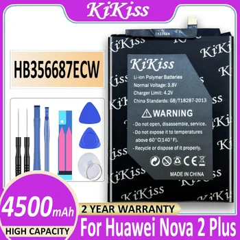 Brezplačno orodje 4500mAh Baterijo Telefona HB356687ECW Za Huawei Nova 2 Plus/ Nova 2i/ Čast 9i /G10/ Mate 10 Lite Za Huawei Honor 7X Slike
