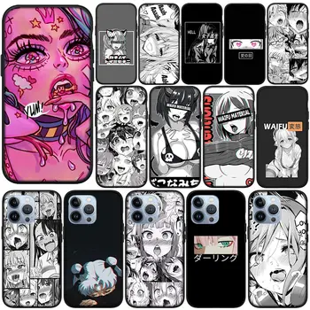 Cover za Apple iPhone 15 14 Plus 13 12 Mini Pro Max XR + 13Pro 14+ 15+ Telefon Primeru Waifus Ahegaoos Hentais Mangas Anime Dekle Slike