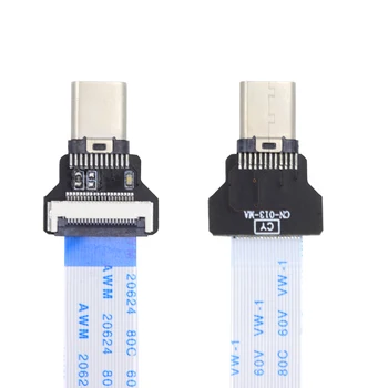 CY USB-C Tip-C napovedovalec, da 5Pin Micro USB 2.0 Cilj Moški OTG Podatkov Ravno Slim FPC Kabel 13cm za Telefon Prenosni Disk FPV Slike