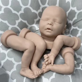 Darren 18 Inch Trdna Silikonski Prerojeni Bebe Nesestavljeni Polni Silikona Lutka Kompleti Realne Mehko Novorojenčka Ročno Lutko Darila Slike