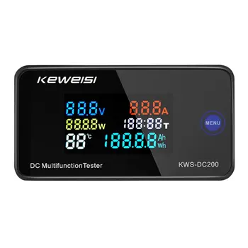 DC 0-200V Voltmeter Ampermeter KWS Power Energy Meter LED Digitalni DC Wattmeter Električni Merilnik S Funkcijo Reset Slike
