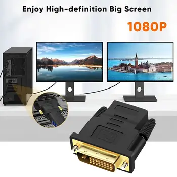 Full HD 1080P DVI-D DVI 24+1 to VGA Adapter Moški-Ženska HDMI-Združljiv Z DVI Bi-directional Adapter Za PC TV Box J3U5 Slike