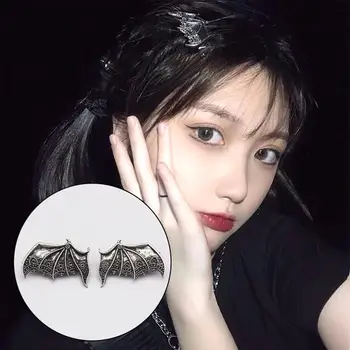 Halloween Lase Posnetek Bat Wing Ostra Oblika Za Ženske Gotike Letnik Grozo Vampir Pribor Za Lase Pokrivala Hairdress 2023 Nova Slike