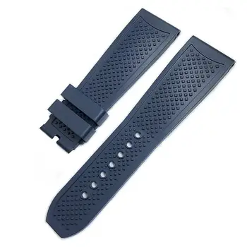 HAODEE Gume Watchbands 23,5 mm 24 mm Za CALIBRE DE CARTIER TANK SOLO DE SANTOS Vodotesno Silikonsko Watch Trak Slike