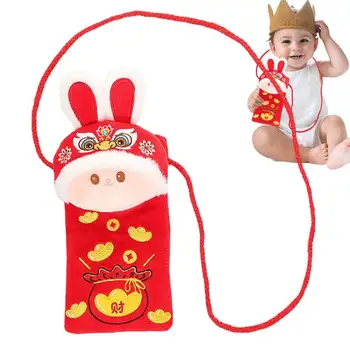 Kitajski Zajec Rdeče Ovojnice 2023 Leto Zajec Hong Bao S 3D Zajec Doll Rdeči karton Žep Srečo, Denar Nahrbtnik Zdravljenje Vrlina Slike