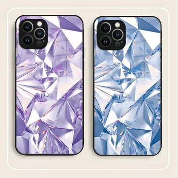 Kristalno Diamond Primeru Telefon Za Apple IPhone 14 Pro Max 12 Mini 11 13 X XR XS 8 7 Plus SE 2020 Glass Design Zadnji Pokrovček Slike
