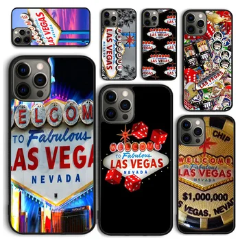 Las Vegas, Nevada Gamble Primeru Telefon za iPhone 15 14 12 13 mini 6 7 8 PLUS X XS XR 11 PRO MAX SE 2020 Hrbtni Pokrovček Fundas Lupini Slike