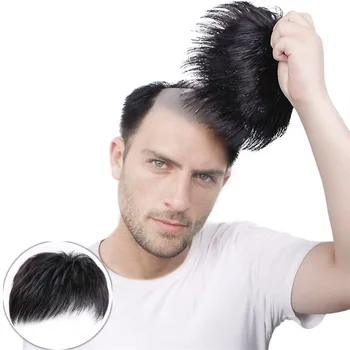 Lasulja obliž za moške vrh glave las obliž, plešasto čelo, ki zajema belih las, naravni in dihanje simulacije lase Slike
