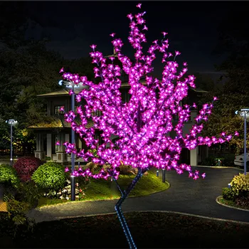 LED Češnjev Cvet Drevo Svetlobo na Prostem Nepremočljiva Drevo, 5-Noge, 480leds Roza, Zelena, Bela, Modra Barva za Božič Praznik Poroko Slike