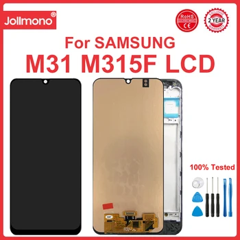 M315 Lcd zaslon Za Samsung Galaxy M31 M315 M315F/DSN M315F/DS LCD-Zaslon, Zaslon na Dotik, Računalnike Sestavljanje Delov Za Samsung M315 Slike