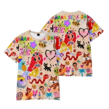 Manana Sera Palamide 3D Tiskanih T Shirt Za Moške Obleke Pevka Karol G Grafični T Srajce Risanka, Fant, Otroci Tee Harajuku Y2k Dekle Top Slike