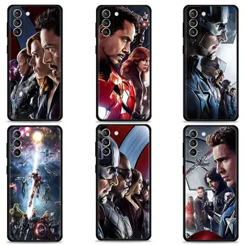Marvel Primeru Telefon za Samsung Galaxy S20 S21 FE S22 Ultra S10 S8 S9 Plus S10e Opomba 20 Kritje Silikonski Funda Avengers Film Slike