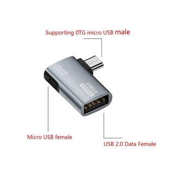 Micro USB Moški na USB Ženski Adapter za Izboljšanje Učinkovitosti z OTG Naprav Slike