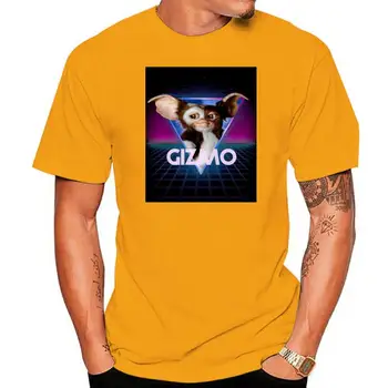 Moški tshirt Gremlins Gizmo Retro 80. Neon Krajine Gremlins Gizmo Majica s kratkimi rokavi ženske T-Shirt tees vrh Slike
