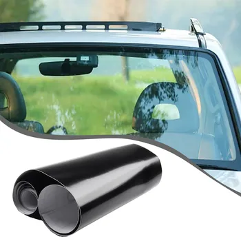Nalepke za Avto Sonca Trak 1pcs Pribor Za vetrobransko steklo Gloss Black Deli, Prenosni Praktično Uporabno Visoke Kakovosti Slike