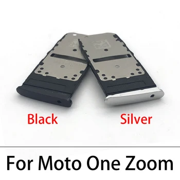 Novi Mikro Nano SIM Kartico sim Reža za Podajanje Imetnik Adapter Vtičnica Za Motorola Moto Eno Zoom Pladenj za Kartico SIM SD Reža Imetnik + Pin Slike