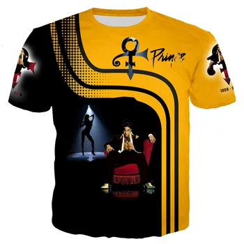 Novi Princ Rogers Nelson 3D Natisnjeni T-majice Pevka Majica s kratkimi rokavi Moški Ženske Poletne Ulične Tshirt Otrok Otroci Prevelik Vrhovi Slike