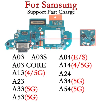 Polni Penzion Za Samsung Galaxy A03 Jedro A03S A13 A23 A33 A53 A04E A04S A14 A24 A34 A54 4G 5G USB Dock Priključek za Hitro Vrata Slike