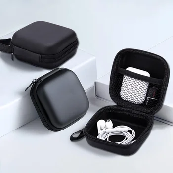 Slušalke Primeru Vrečko z Paščka Slušalke Polje Shranjevanje za Pomnilniške Kartice, Slušalke, USB Kabel, Polnilec Organizator Kvadratnih Vrečko za Shranjevanje Slike