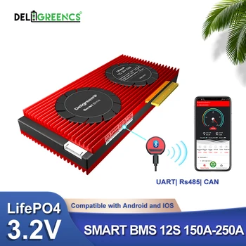Smart BMS 12S 150A 200A 250A UART 485 LAHKO modbus povezava Bluetooth LCD zaslon nadzor za 12S 36V LiFePO4 Baterije RV Slike