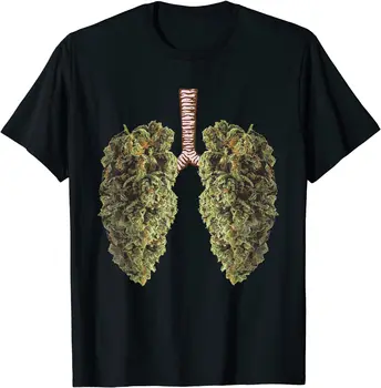 Smešno Plevela Pljuč Bud T-Shirt - THC Pljuč TShirt T-Shirt Vroče Prodaje Študent Top majice Bombaž Tees Natisnjen Slike