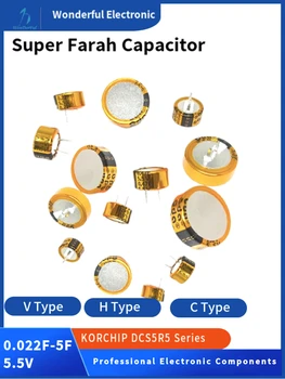 Super Farah Super Kondenzator Kondenzator Vozila, ki Potujejo Podatki Dvojno Plast Kondenzator Diktafon 5,5 V 1.0 F DCS5R5105HF H tip Slike