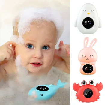 Varnost Temperatura Kopeli Meter Nove LED Zaslon Plavajoče Nepremočljiva Temperatura Tester Risanka Senzor Temperature Baby Slike